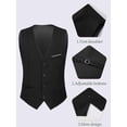thumbnail image 4 of Men's 5 Piece Slim Tuxedos Prom Suit Male Groom Wedding Suit Tux Shawl Lapel One Button Jacket Vest Pants Shirt Set, 4 of 5