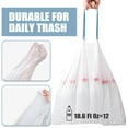 thumbnail image 3 of 225 Count 4 GallonTrash Bags, Drawstring Trash Bag, White Unscented Garbage Bags Kitchen Bathroom, 3 of 5