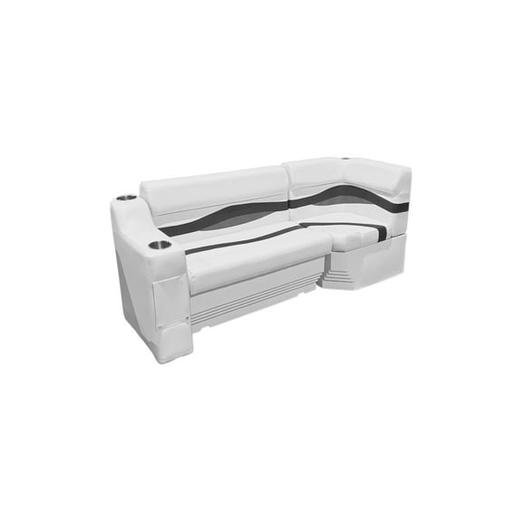 Horizon Manufacturing Elite Pontoon Furniture Set 5 PC Elite 001 White/Navy/Blue