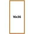 thumbnail image 2 of 16x36 Honey Brown Real Wood Picture Frame Width 0.75 inches | Interior Frame Depth 0.5 inches |, 2 of 8