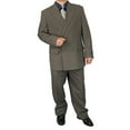 thumbnail image 3 of Sharp Hand Tailored 2pc Men Double Breasted Dress Suit w/1 Pair of Socks, 3 of 4