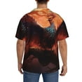 thumbnail image 3 of Fuzoiu Sunset Blossoms Phoenix Perch Print Men's Casual Short,Men's Short Sleeve Shirt,Mens Casual Button Down Shirts,Cuban Collar Summer Shirt for Beach, Vacation, and Outdoor Activities-4X-Large, 3 of 5