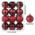 thumbnail image 3 of JilgTeok6cm/2.36in Christmas Ornaments Balls Set Shatterproof Plastic Christmas Ornaments Balls Plastic Christmas Ornaments Ball for Party Wedding Christmas Tree Decor(24pcs), 3 of 4