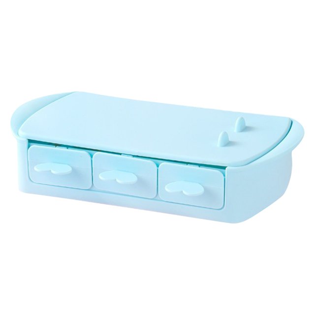 Mini molde para paletas de hielo DIY para niños, de silicona de grado alimenticio, para helado, seis rejillas, azul