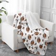 thumbnail image 2 of Football Helmet Brown Pattern Soft Sherpa Fleece Throw Blanket, Warm Cozy Plush Blanket for Sofa Bed Couch, All Season, 40"x50", 2 of 5