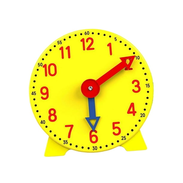 Reloj didáctico para niños, reloj de mesa, juguete para el aula, herramienta de enseñanza de fácil lectura, relojes analógicos, actividad de de 12 horas