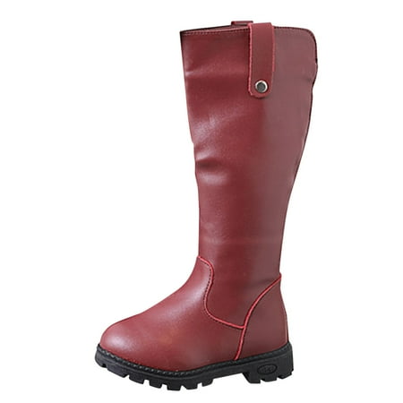 Kureaily Children Shoes Thick Sole Comfortable Soft Sole Casual Boots Fashion Soft Sole Casual Boots 7-8 Years