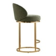 thumbnail image 6 of CHITA Upholstered Swivel Counter Bar Stool with Metal Frame and Arched Back, 6 of 8