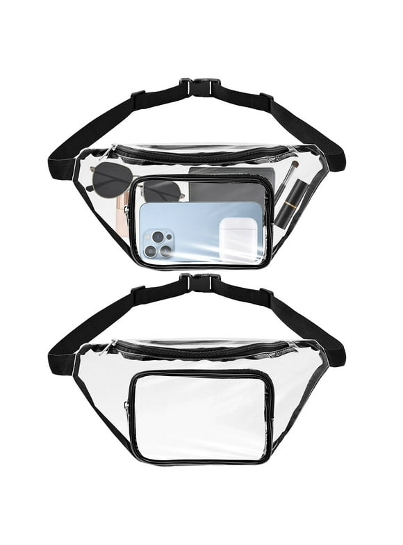 Clear Fanny Packs in Clear Bags