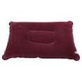 thumbnail image 4 of 2pcs Super-thick Flocking Fabric Inflatable Pillow Portable Travel Pillow for Outdoor Activities (Purplish Red), 4 of 7