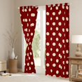thumbnail image 3 of Homewish Teens Female Men Polka Dots Curtains Pack of 2 (42x84 Each),Red Wheat Curtains Blackout,Minimalist Vintage Geometric Circle Bedroom Curtains,Super Cozy Room Decor, 3 of 6