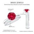 thumbnail image 5 of Rosec Jewels Lab Created Ruby Solitaire Ring Set with Diamond Enhancer (AAAA Grade), 10K White Gold, US 10.50, 5 of 8
