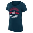 thumbnail image 2 of Women's G-III 4Her by Carl Banks Navy Washington Nationals Super-Slim Fit Lightweight City Graphic T-Shirt, 2 of 5