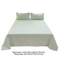 thumbnail image 3 of Cififendec Pile Plaid Ruffle Gingham Sheets Improve Sleeping Three Piece Set(1pcs Sheet & 2pcs Pillowcase) Washed Cottons Decorative Bedding, 3 of 5