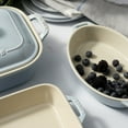 thumbnail image 3 of Staub Ceramic 4-pc Baking Pans Set, Casserole Dish with Lid, Brownie Pan, Light Blue, 3 of 9