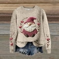thumbnail image 3 of FUZHIQ Christmas Sweaters for Women Christmas Snowman Santa Cozy Pullover Sweater Oversized Funny Holiday Pullover Tops Winter Sweaters for Women, 3 of 5