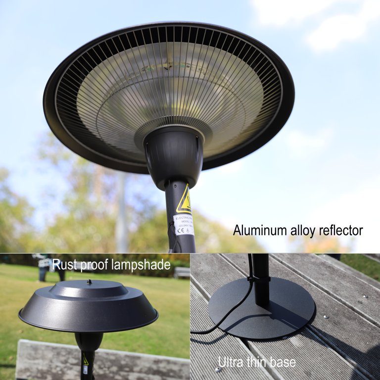 SYNGAR Outdoor Freestanding Electric Heater, Infrared Patio Heater with  Safety Auto Shut-off, 1500W Portable Tabletop Heater, Perfect for Backyard,  Deck, Balcony, Poolside, D5493 - Walmart.com