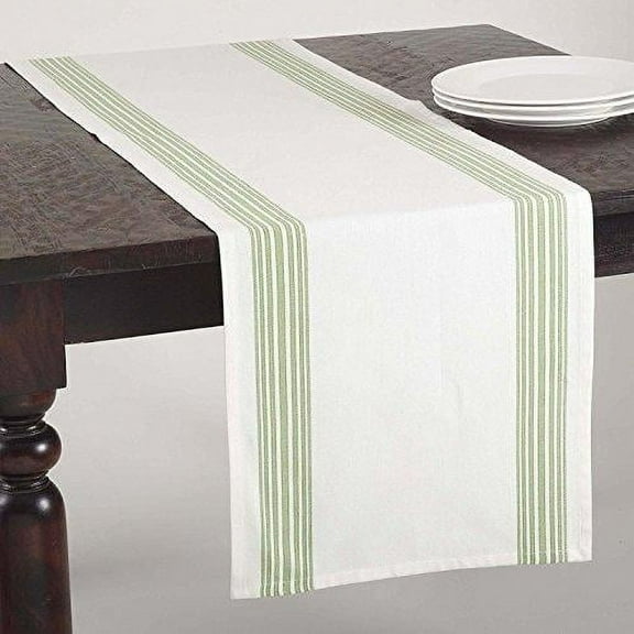 Fennco Styles Multi Linge Printed Striped Design Cotton Table Runner