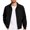 Black, variant on Mens Lapel Collar Zip up Casual Bomber Jacket with Zipper Pocket, Lightweight Long Sleeve Elastic Rib Cuff Golf Track Jacket for Spring Fall Daily Commute Travel White