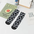 thumbnail image 7 of Rateoe Flower Pattern Quarter Crew Socks,Toe Seamed Ankle Socks,Cotton Cushioned Breathable Athletic Crew Sports Socks, 7 of 7