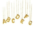 thumbnail image 6 of BKBP a Z Ins Style 18K Gold Stainless Steel Titanium 26 English Letters Bubble Letter Necklace Plated Balloon Initial Pendant With Bead Chain Dainty Jewelry Gift For Women, 6 of 8