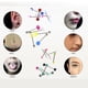 thumbnail image 2 of Joyería Irfora Kit de joyería 105pcs Piercing del cuerpo de acero inoxidable del ombligo El trago del labio de la ceja de la nariz piercing en el pezón anillo de la barra multicolor Irfora Joyería, 2 of 6