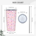 thumbnail image 4 of Colored Confetti 20oz Tumbler with Lid and Straw for Women, Pink Donut Glaze Confetti Insulated Mug Donuts Sprinkles Theme Stainless Steel Tumbler Double Wall Vacuum Travel Mug Coffee Cup, 4 of 6