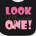 thumbnail image 4 of Inktastic Look Who is One Owl Girls Baby Bib, 4 of 4