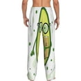 thumbnail image 3 of Sigee Avocado with Glasses Print Men's Pajama Pants - Soft Lounge Sleep Bottoms with Elastic Waistband and Pockets-XX-Large, 3 of 9