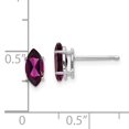 thumbnail image 2 of 14k White Gold 8x4mm Marquise Rhodolite Garnet Post Earrings XE104WRG, 2 of 4