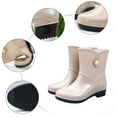 thumbnail image 4 of EHQJNJ Rain Boots Women Wide Width Women Rain Shoes Shoes Comfortable Light Ankle Rain Boots Frosted Outdoor Rain Boots Rain Boots Women Short Summer Rain Boots Women Mid Calf Adjustable, 4 of 4