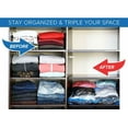 thumbnail image 5 of QQbed 12 Pack: 12 Clear Airtight Vacuum Storage Bags for Wardrobes, Closets, Adults, 5 of 10