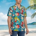 thumbnail image 3 of Fotbe Japanese Koi Camisa Hawaiana para Hombre Unisex – Camisa Casual de Verano con Botones de Manga Corta de Algodón y Lino,Large, 3 of 7