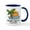 White/Navy Inside, variant on CafePress - California Sunset Beach Mugs - 11 oz Ceramic Mug - Novelty Coffee Tea Cup