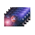 thumbnail image 4 of MKHERT Planets Stars and Galaxies in Outer Space Placemats Table Mats for Dining Room Kitchen Table Decoration 12x18 inch,Set of 6, 4 of 4