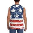 thumbnail image 4 of Balery USA Colors Stripes1 Camisetas sin mangas para hombre, absorbe la humedad y protege contra el mal olor.-Medium, 4 of 7