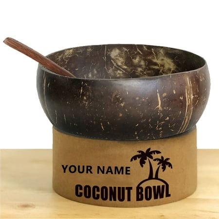 

Wooden Coconut Bowls With SpoonsSalad Bowl Sets With Serving Utensils For Food-Ⅰ