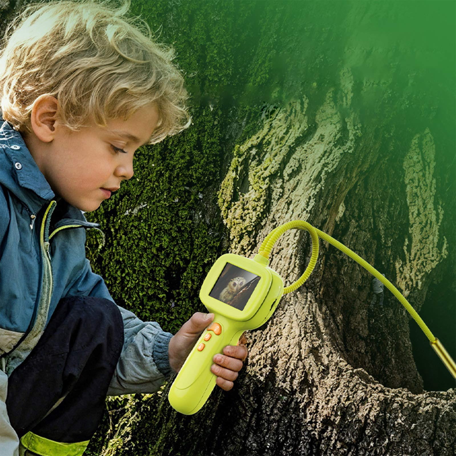 Kids Digital Endoscope Camera - 2.4" Screen Handheld USB Borescope Inspection Camera, STEM Science Exploration Toy for Boys Girls Ages 6-12, Birthday Gift, Halloween Christmas Gifts