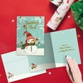 thumbnail image 3 of Tree-Free Greetings Christmas Greeting Card, 100% Recycled Paper, 5x7, Merry Snowman (GO64219), 3 of 7