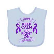 Inktastic Chiari Malformation Keep Calm Fight On Boys or Girls Baby Bib