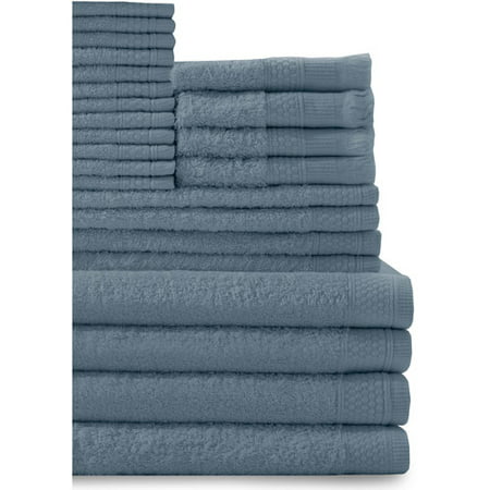 100% Cotton 24-Piece Cotton Bath Towel Set Collection