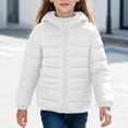 thumbnail image 2 of yillto Winter Puffer Jacket for Kids Girls Lightweight Full Zipper Long Sleeve Hooded Jacket Trendy Toddler Kids Coat, 2 of 7