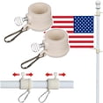 thumbnail image 4 of YAOMOBB Outdoor Flagpole Buckle Kit Flag Pole Clips Set 360 Degree Rotating Wind Resistant Flagpole Rings 2 Pcs/Set, 4 of 6