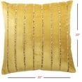 thumbnail image 3 of Glam Gold and Gold Accent Throw Pillow with Beaded Details, 3 of 7
