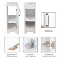 thumbnail image 4 of Eclife 13" Small Bathroom Vanity White Combo Tempered Glass Ceramics Vessel Sink Free-standing Cabinet Set blue round sink, 4 of 5