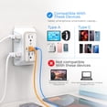 thumbnail image 4 of Soporte de pared Power Strip BlueStars con 6 salidas y 4 puertos USB de 2,4 A, 4 of 9