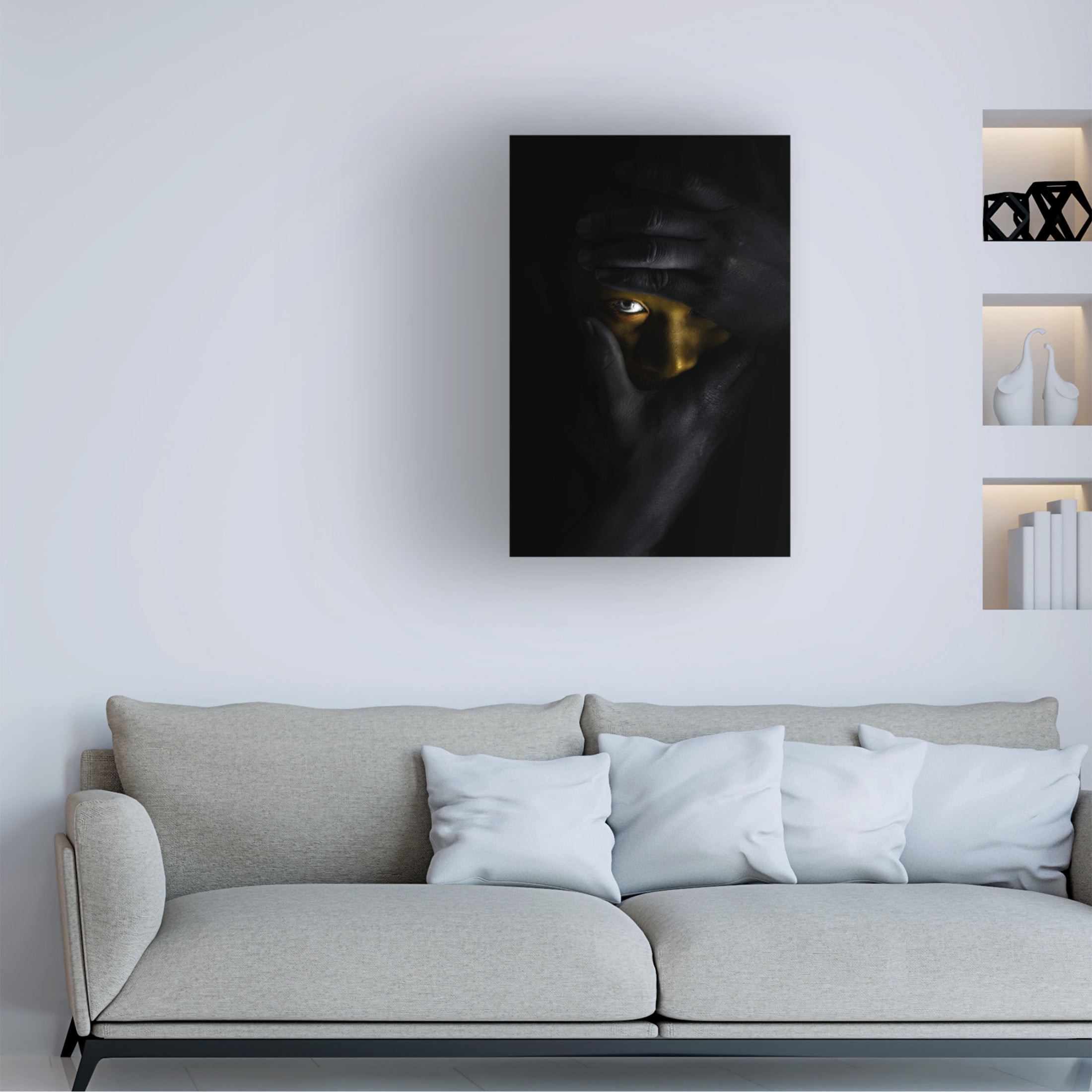 Canvas Wall Art - Domenico Petrocca 'The Silence' Wall Art for Living Room, Bedroom, or Office Décor by Trademark Fine Art - 30 x 47 Inches