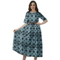 thumbnail image 1 of Moomaya Robe Midi Imprimée pour Femmes Manches Courtes Décontractée pour le Travail, 1 of 4