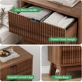 thumbnail image 5 of FANRAL Fluted 3 Drawer Nightstand,Modern Bedside Table with Anti-Tip Safety Design,Wood End Table for Bedroom Living Room,Walnut Night Stand, 5 of 7