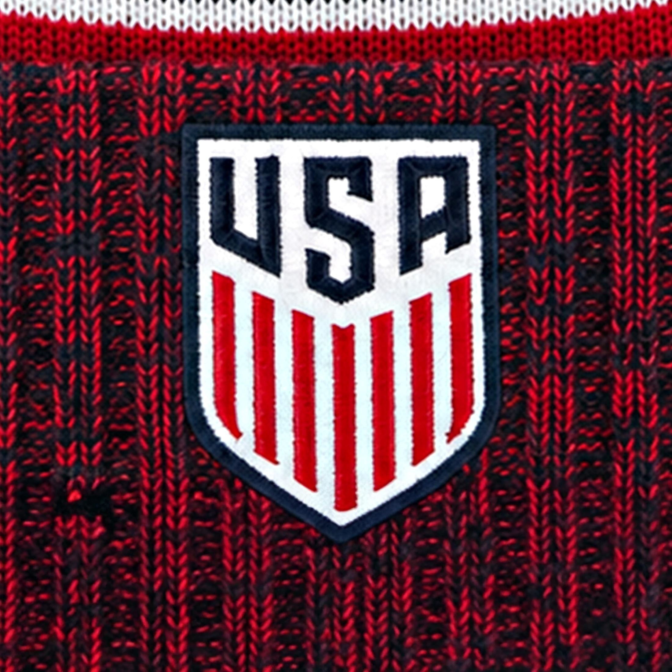 Icon Sports Officially Licensed US Soccer Federation Beanie - Unisex Adult - USA42BN Red